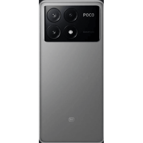 POCO X6 Pro 5G Grey (2311DRK48G), 16,9 cm (6.67") 20:9 2712 x 1220, 1x3.35 ГГц Cortex-A715 + 3x3.2 ГГц Cortex-A715 + 4x2.2 ГГц Cortex-A510, 8 Core, 8 GB, 256 GB, 64 МП+ 8МП + 2МП/16Mpix, 2 Sim, 2G, 3G, LTE, 5.3, WiFi 802.11 a/b/g/n/ac/ax, NFC, A-GPS,
