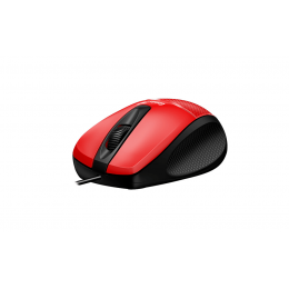 Мышь DX-150X, USB, G5, красная/чёрная (red, optical 1000dpi, подходит под правую руку) new package