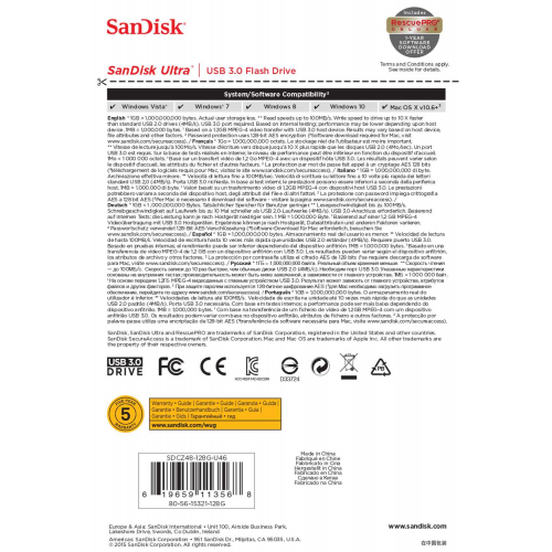 Флеш-накопитель SanDisk Ultra® USB 3.0 128GB