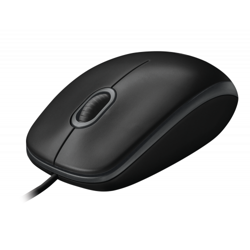 Мышь Logitech B100 Black (черная, оптическая 800dpi, USB, 1.8м) (арт. 910-003357, M/N: M-U0026)