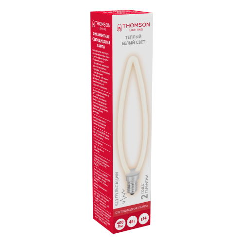 THOMSON LED FILAMENT DECO CANDLE 4W 400Lm E14 2700K Frosted