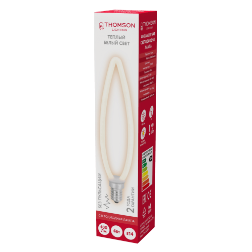 THOMSON LED FILAMENT DECO CANDLE 4W 400Lm E14 2700K Frosted
