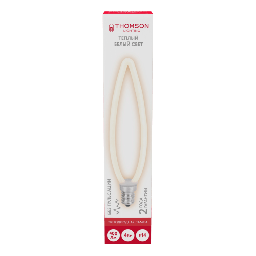 THOMSON LED FILAMENT DECO CANDLE 4W 400Lm E14 2700K Frosted