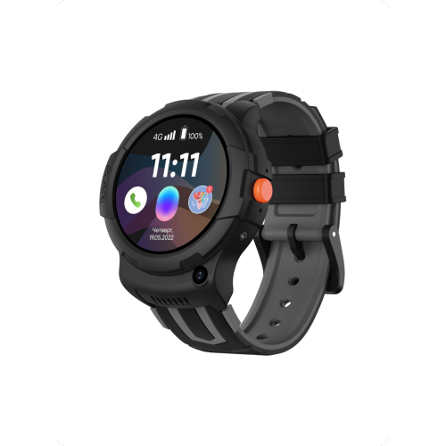 Детские умные часы телефон Elari Kidphone 4G Wink черный