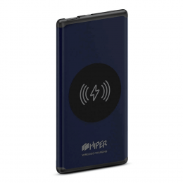 Внешний аккумулятор HIPER NANO V Li-Pol 5000 mAh QI 5W 2.4A 1xUSB, синий