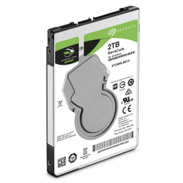 Жесткий диск Seagate BarraCuda ST2000LM015, 2TB, 2.5", 5400 RPM, SATA-III, 512e, 128MB, 7mm