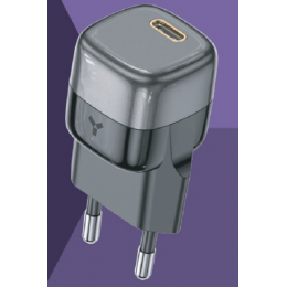 Сетевое зарядное устройство Accesstyle Grape 20WC Black Grey