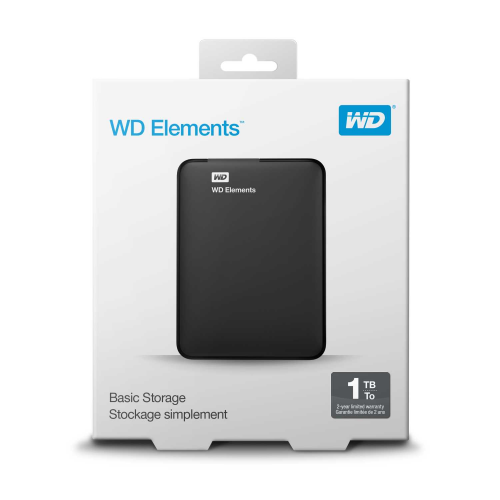 Внешний Жесткий диск Western Digital Elements Portable BUZG0010BBK-WESN 1TB 2.5" 5400 RPM USB 3.0 Black (C6B)