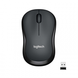 Мышь беспроводная Logitech M220 Silent Charcoal ofl (черная, оптическая, 1000dpi, 2.4 GHz/USB-ресивер, бесшумная) (M/N: MR0085 / C-U0010)
