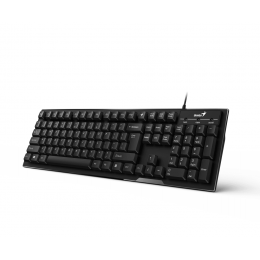 Клавиатура Genius Smart KB-102 Black USB Only Laser (High Key Design), программируемая мультимедийная с технологией SmartGenius, классическая раскладка, глубокий ход клавиш,  влагоустойчивая, клавиш 105, провод 1.5 м