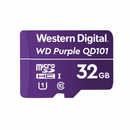 Карта памяти Western Digital Purple SC QD101 Ultra Endurance MicroSDHC WDD032G1P0C 32GB Class 10 UHS 1 (U1) для систем видеонаблюдения
