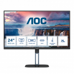 Монитор LCD 23.8'' 16:9 1920х1080(FHD) IPS, 75 Hz, 300 cd/m2, 1000:1, 20М:1, 1ms, HDMI, DP, USB-C, USB-Hub, Height adj, Pivot, Tilt, Swivel, Speakers, Black