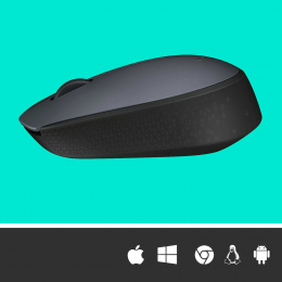 Мышь беспроводная Logitech M170 Grey (серая, оптическая, 1000dpi, 2.4 GHz/USB-ресивер) (M/N: M-R0060 / C-U0010)