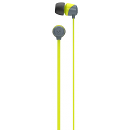Skullcandy Наушники проводные внутриканальные без микрофона JIB IN-EAR W/O MIC, серые/цвет лайма