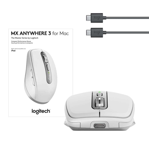 Мышь беспроводная Logitech MX Anywhere 3 for Mac, PALE GREY (M/N: MR0083)