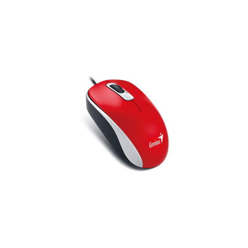 Мышь DX-110, USB, G5, красная (red, optical 1000dpi, подходит под обе руки) new package