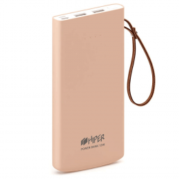 Внешний аккумулятор HIPER TRAVEL 10K Li-Pol 10000 mAh Soft-touch 2.4A+1.5A 2xUSB 1xType-C персиковый