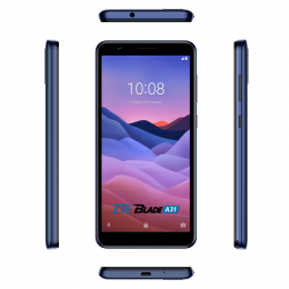 ZTE Blade A31 Blue, 5.45'' 720x1440, 4x1,6 ГГц+4x1,2 ГГц, 8 Core, 2GB RAM, 32GB, up to 128GB flash, 8Mpix/2Mpix, 2 Sim, 2G, 3G, LTE, BT v4.2, Wi-Fi, NFC, GPS, Micro-USB, 3000mAh, Android 11, 166g, 146 ммx71 ммx8,9 мм