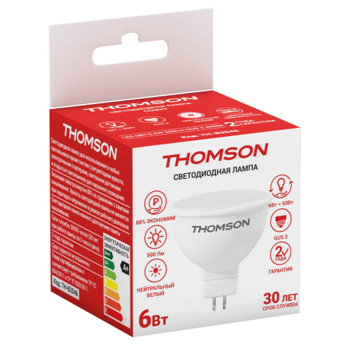 THOMSON LED MR16 6W 500Lm GU5.3 4000K TH-B2046
