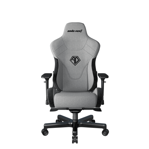 Кресло игровое Anda Seat T-Pro 2, цвет серый/чёрный, размер XL (200 кг), материал ткань (модель AD12)