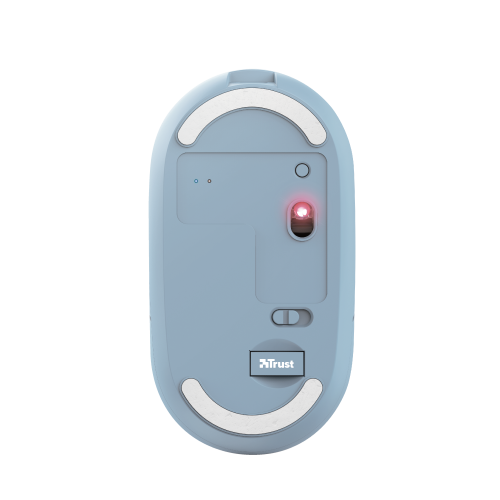 Мышь беспроводная аккумуляторная, голубой Trust PUCK (арт.24126)