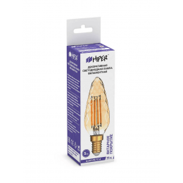 Лампочка HIPER LED DECO FILAMENT CONE 4W 480Lm E14 35105 6500K GOLD
