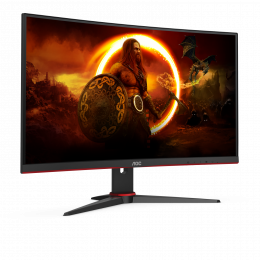 Монитор игровой 23.6'' 16:9 1920х1080(FHD) VA, Curved, 165 Hz, 250 cd/m2, 3000:1, 80M:1, 4ms, VGA, 2xHDMI, DP, Tilt, Speakers, Black+Cherry