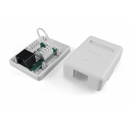 Компьютерная розетка Hyperline SB1-1-8P8C-C5e-WH