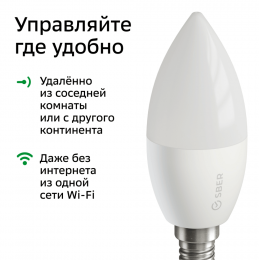Лампа SBER E14 C37