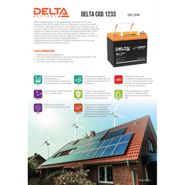 Аккумуляторная батарея Delta CGD 1233